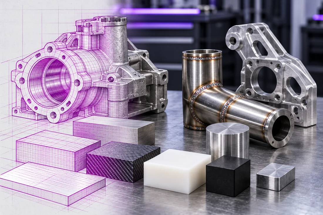 Análise de materiais e fabricação — transição de desenho técnico para representação realista