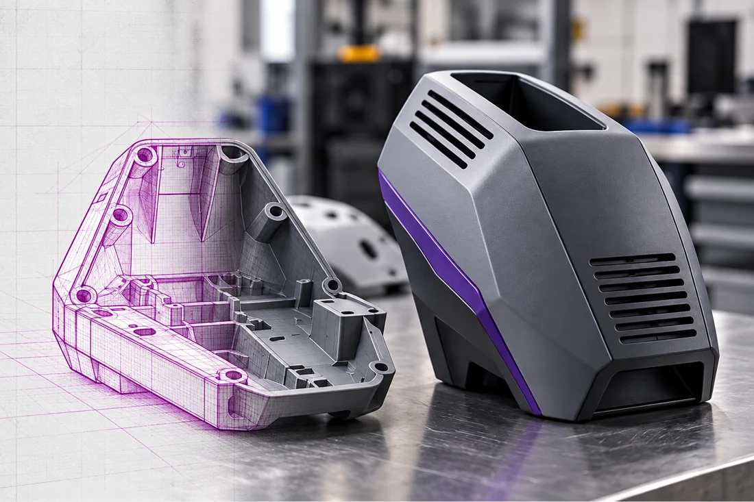 Prototipagem rápida — transição de desenho técnico para representação realista